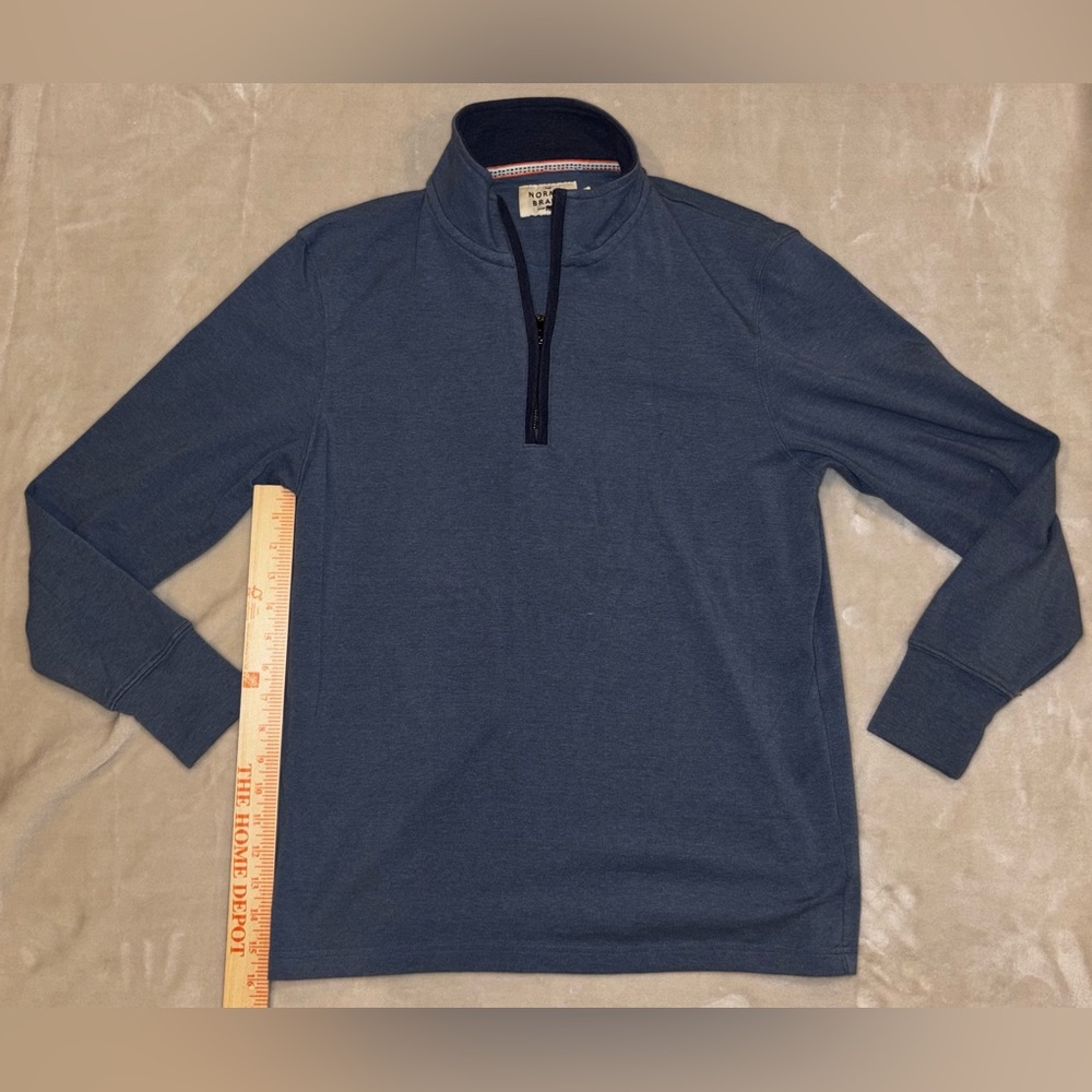 The Normal Brand Men's Navy Blue Quarter-Zip Pullover